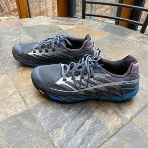 Men’s Merrell US 10.5 All Out Peak Trail Turbulence Blue Outdoor Sneakers